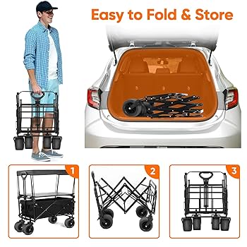 Amazon.com : SHINLEYPACK Collapsible Wagon with Table and